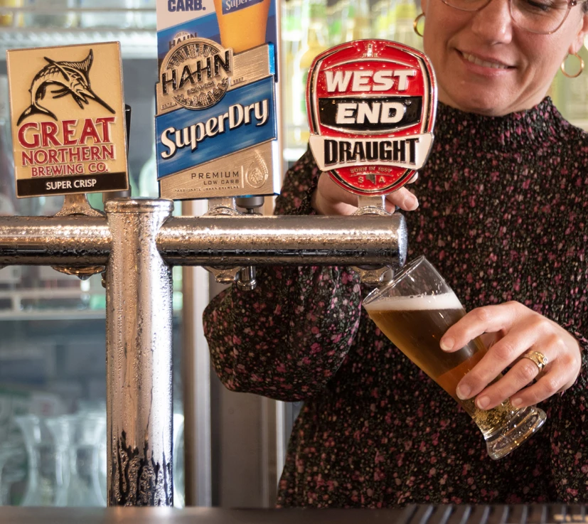 Beers on tap in Gawler Hotel Pub